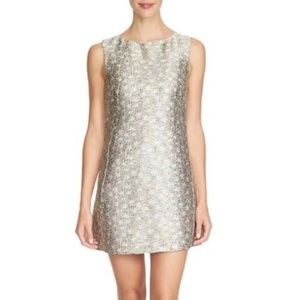 Cynthia Steffe Zoey Metallic Jacquard Shift Dress NWT